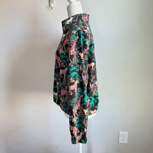 Lilly Pulitzer Aegean Luxletic Jacket Women's M Dancing in the Moonlight Animals - Picture 3 of 7